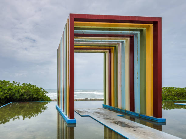 Rainbow Arch church at Cijin beach at Kaohsiung ,Taiwan.